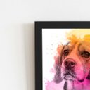 Ver imagem 2 de Quadro Beagle Cachorro Aquarela Tinta Moldura 30x40cm