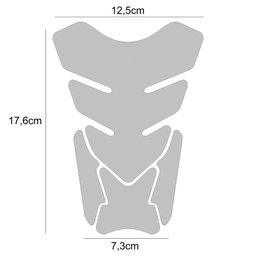 Protetor de Tanque Adesivo Moto Cg Twister Factor Fazer Gsx-s Cobra Motoparts Preto Prata - 2