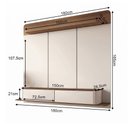 Ver imagem 3 de Conjunto Sala Concept + Charlie 3 Lugares MDP-MDF Linho Turco Bege Conffort Casa