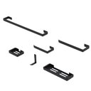 Ver imagem 1 de Kit Acessório para Banheiro e Lavabo 6 Peças Luxo Preto Fosco - Preto