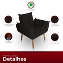 Ver imagem 3 de Poltrona para Sala e Quarto Decorativa Opala Suede