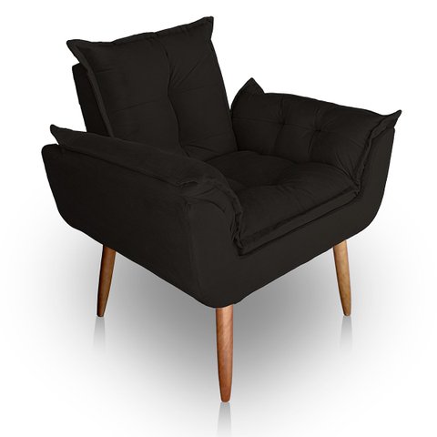 Poltrona para Sala e Quarto Decorativa Opala Suede