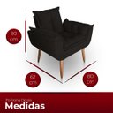 Ver imagem 5 de Poltrona para Sala e Quarto Decorativa Opala Suede