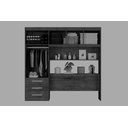 Ver imagem 7 de Guarda-Roupa Casal com Cabeceira Baú 5 Portas 3 Gavetas e Prateleiras Cancun Espresso Móveis