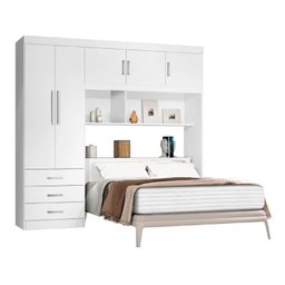 Guarda-Roupa Casal com Cabeceira Baú 5 Portas 3 Gavetas e Prateleiras Cancun Espresso Móveis - 5