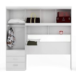 Guarda-Roupa Casal com Cabeceira Baú 5 Portas 3 Gavetas e Prateleiras Cancun Espresso Móveis - 2