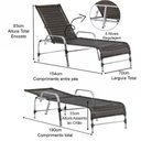 Ver imagem 4 de 3 Espreguiçadeiras Catar Mesa Alumínio Piscina, Jardim, Área Trama Original