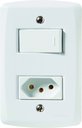 Ver imagem 1 de Conjunto 4x2 com 1 Interruptor Paralelo 10 a 250 V e 1 Tomada 2p+t 20 a 250 V Tramontina Lux2 Branco