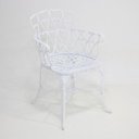 Ver imagem 3 de Mesa Giratória de Jardim com Cadeiras de Alumínio Fundido Viena Branco