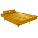 Ver imagem 2 de Sofá Cama 3 Lugares Multiuso Sued Premium:amarelo