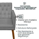 Ver imagem 3 de Poltrona Reforçada para Escritório com Pés Palito Tecido Suede