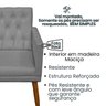 Poltrona Reforçada para Escritório com Pés Palito Tecido Suede - 3