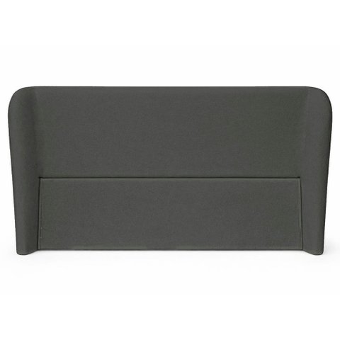Cabeceira Cama Casal Queen Size Livia 160cm Orgânica Curva Bouclê Cinza - Montanari's Decor