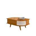 Ver imagem 4 de Estante Home Theater Suspenso Íris com Mesa de Centro Indianápolis Cinamomo Off White – Madetec