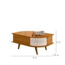 Ver imagem 5 de Estante Home Theater Suspenso Íris com Mesa de Centro Indianápolis Cinamomo Off White – Madetec