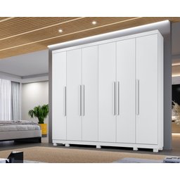 Guarda Roupa Casal 6 Portas Atlanta Benetil Branco - 4