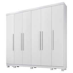 Guarda Roupa Casal 6 Portas Atlanta Benetil Branco - 1