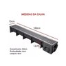 Ralo Linear Calha para Piso com Grelha Mallton 1,00x15 - 2