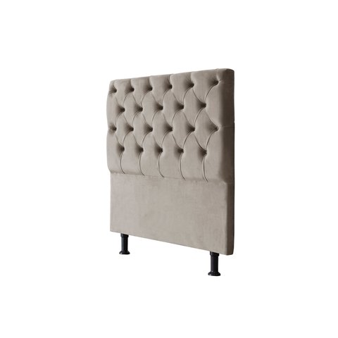 Cabeceira de Cama Box Solteiro 88 Cm Versalite Suede Veludo Marrom Claro
