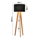 Ver imagem 2 de Luminária de Chão Abajur com Cúpula e Pés de Madeira Mobigu