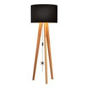 Ver imagem 3 de Luminária de Chão Abajur com Cúpula e Pés de Madeira Mobigu