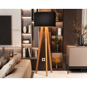 Ver imagem 1 de Luminária de Chão Abajur com Cúpula e Pés de Madeira Mobigu