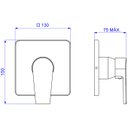 Ver imagem 3 de Acabamento Monocomando para Chuveiro 2 Vias Deca Level - 4993c26chu