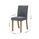 Ver imagem 5 de Conjunto Sala de Jantar Mesa Lisa 120cm Tampo de Vidro Canto Reto 4 Cadeiras Lily