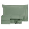 Jogo Cama Lençol Essencial Queen Micropercal 200 Fios 4 Peças - Verde Esmeralda - 1