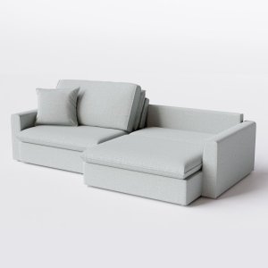 Sofá Cama Bélgica Retrátil e Reclínável 2,70m em Boucle Sheep Gold Cinza Claro - Home Mobily