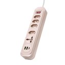 Ver imagem 1 de Torre de Tomadas Retrtil com Usb Filtro de Linha e Extenso Eltrica 2m - Soquete de Mesa - 110-220v