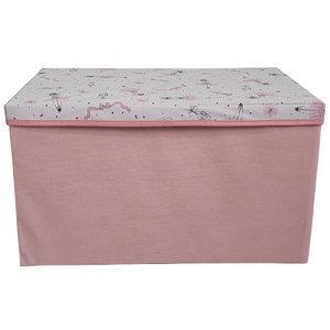 Baú Infantil Organizador De Brinquedos Rosa Bailarina