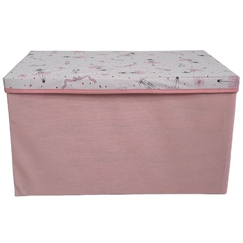 Baú Infantil Organizador de Brinquedos Rosa Bailarina
