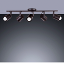 Ver imagem 2 de Spot Trilho de Sobrepor Moderno Direcionável Fokus 5 Lâmpadas E27 Bivolt:Preto/110V/220V