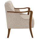 Ver mais imagens de Kit 2 Poltronas Decorativas Braços em Madeira Hand Linho Bege - Gran Belo