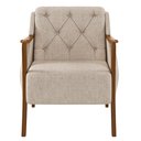 Ver imagem 7 de Kit 2 Poltronas Decorativas Braços em Madeira Hand Linho Bege - Gran Belo