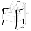 Ver imagem 3 de Kit 2 Poltronas Decorativas Braços em Madeira Hand Linho Bege - Gran Belo