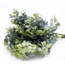 Ver imagem 1 de Folhagem Buxo Verde Orvalho com Powder Plástico 13x33 cm - D’Rossi