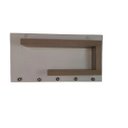 Ver imagem 1 de Porta Chaves Organizador com Prateleiras Clássico de Parede - Brancomadeirado