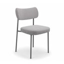 Ver imagem 2 de Kit 4 Cadeiras Sala de Jantar Lisa Pés Preto Linho Cinza m² - Monari Design