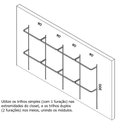 Ver imagem 2 de Arara cabideiro aramado trilho parede closet loja suspenso Br 3,70 m