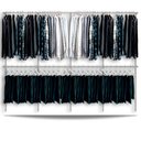 Ver imagem 1 de Arara cabideiro aramado trilho parede closet loja suspenso Br 3,70 m