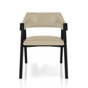 Ver imagem 7 de Kit 4 Cadeiras Sala de Jantar e Jogos Carteados Madeira Maciça Poker Pu Bege-preto G42 - Gran Belo