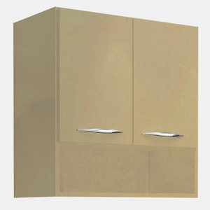 Armário Aéreo Duas Portas Com Nicho Natural Em Mdf