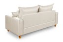 Ver imagem 4 de Sofa Living com Bau Multiuso 3 Lugares Linho Pes em Madeira: Marmore