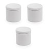Kit com 3 Pote Porta Algodão de Porcelana com Tampa - 1