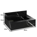 Ver imagem 3 de Bancada em Porcelanato para Banheiro Completa Alto Padrão 60cm X 15cm com Cuba Esculpida Lisboa