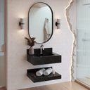 Ver imagem 2 de Bancada em Porcelanato para Banheiro Completa Alto Padrão 60cm X 15cm com Cuba Esculpida Lisboa