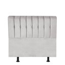 Ver imagem 1 de Cabeceira Estofada Kiara 100cm Solteiro Box Quarto Suede Cinza Claro - Gat Magazine