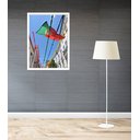 Ver imagem 1 de Quadro Decorativo Portugal Bandeira Céu - 70x50cm:moldura Branca